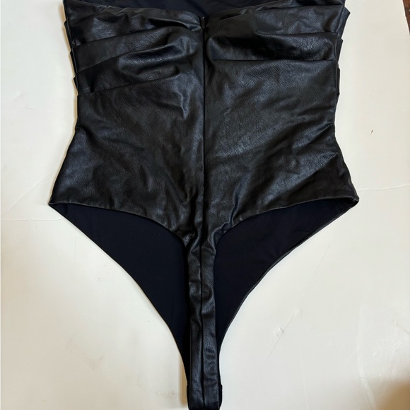 Naked Wardrobe Strapless Leather Bodysuit - Picture 6 of 6
